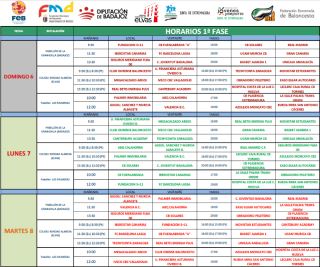 CONFIRMADOS LOS HORARIOS DE LA FASE DE GRUPOS